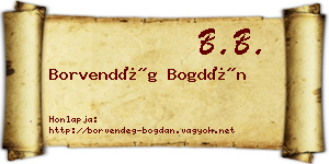Borvendég Bogdán névjegykártya